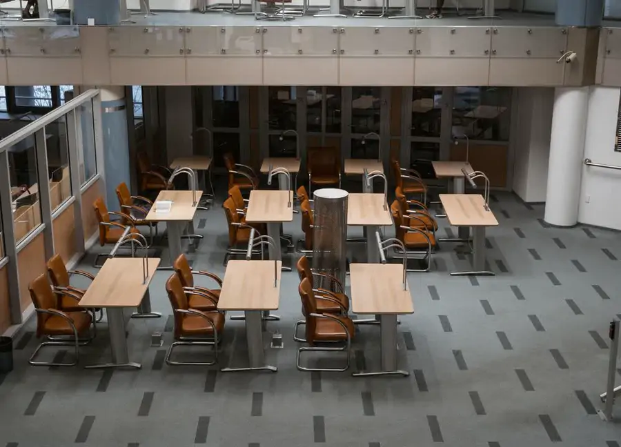 Open-plan corporate office